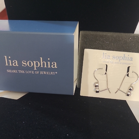Lia Sophia Iridescent Crystal Drop Earrings - Picture 2 of 2